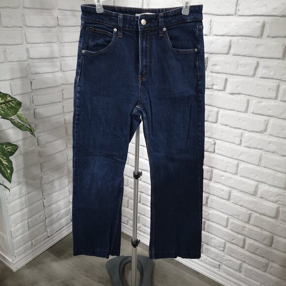 Calvin Klein Jeans Ladies Size 8 Dark Wash High Rise Bootcut Blue Jeans - Picture 1 of 12